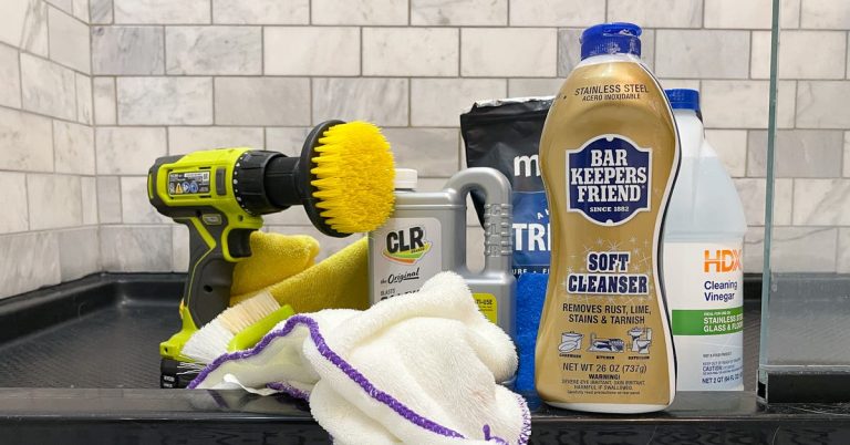 I Tried Everything to Clean a Glass Shower Door … Even a Drill